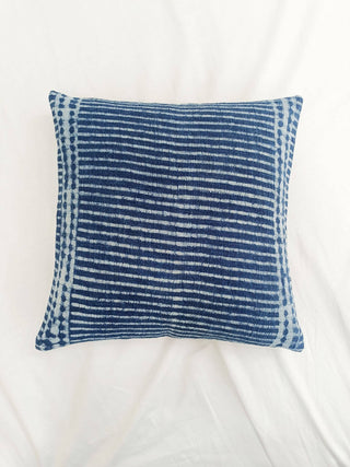 Blue Striped cotton pillow |