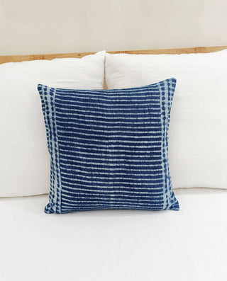 Blue Striped cotton pillow |