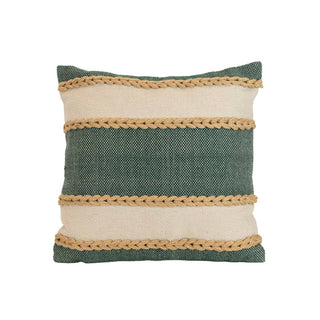 Cindy 20x20 Outdoor Indoor Farmhouse Green Filled Pillow