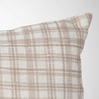 Freya Plaid Lumbar Pillow Cover – Decorative, Soft Fabric