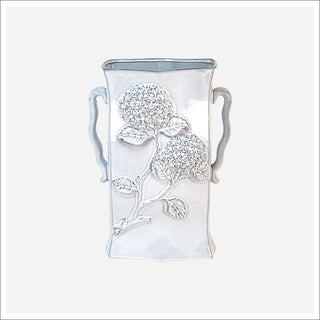 Hydrangea Tall Vase in Glazed Ceramic