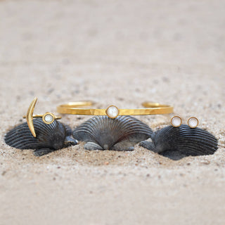 Mother of Pearl Hammered Cuff