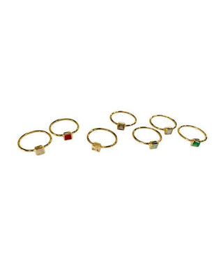 Dainty single stone gold ring