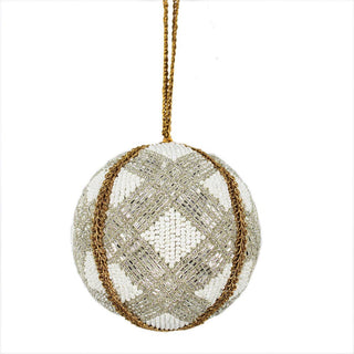 4-inch Jute with Glitter Ornaments Handmade