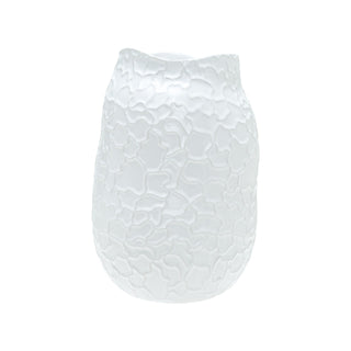 Sculptural White Stoneware Vase - Short