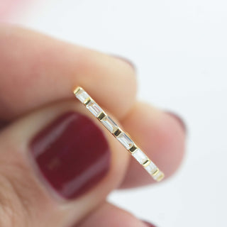 Quartz Crystal Baguette Ring - 14k gold plate over sterling silver