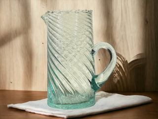 Hand-blown Pitcher from Recycled Glass