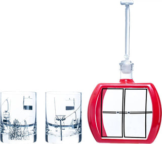 Gondola Wine & Whiskey Decanter - 34 OZ & Two 10 Oz