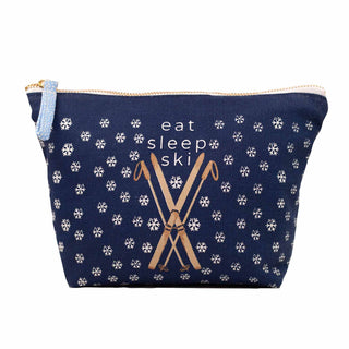 EAT SLEEP SKI NAVY Pouch, Medium