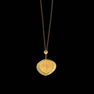 Eucalyptus Round Leaf Pendant - 18" Adj.