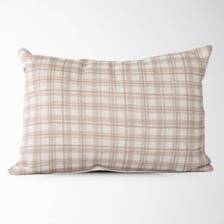 Freya Plaid Lumbar Pillow Cover – Decorative, Soft Fabric