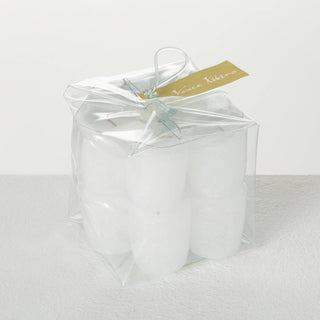 WHITE TIMBER VOTIVES SET OF 12