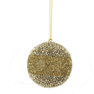 4-inch Jute with Glitter Ornaments Handmade