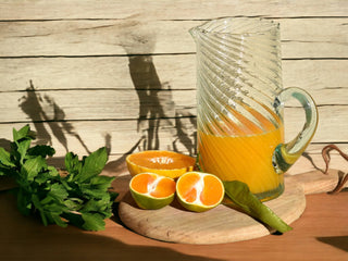 Hand-blown Pitcher from Recycled Glass