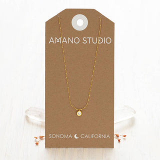 Single 5mm Crystal Pendant Necklace