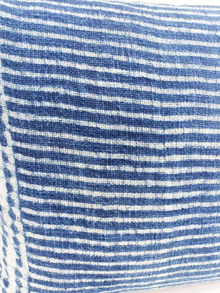 Blue Striped cotton pillow |