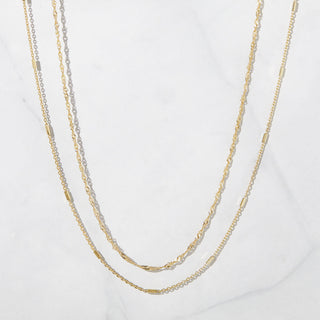 14k gold plate over silver - Layering Necklace Chain