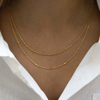 14k gold plate over silver - Layering Necklace Chain
